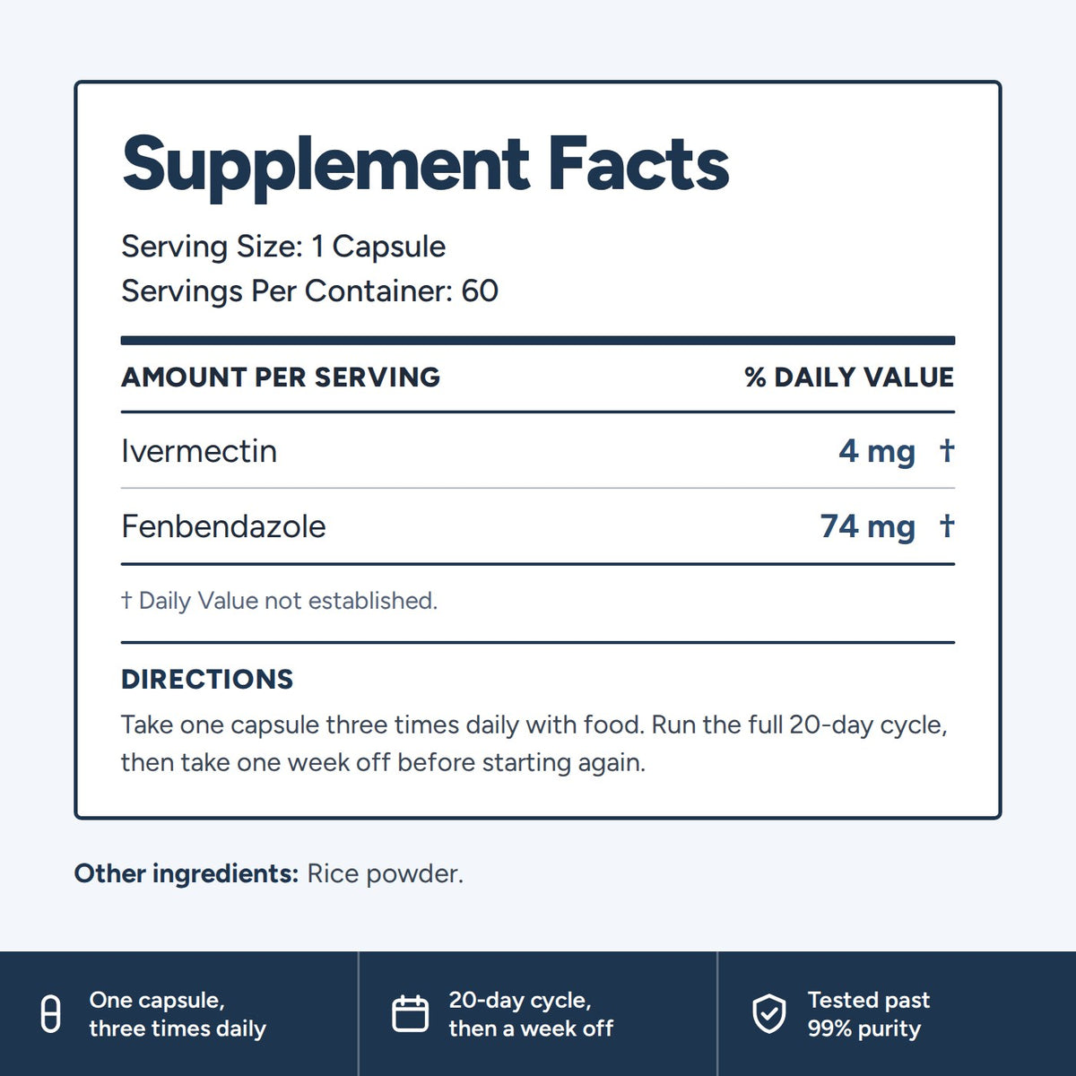 ParaPurge: Ivermectin & Fenbendazole, 99% Purity