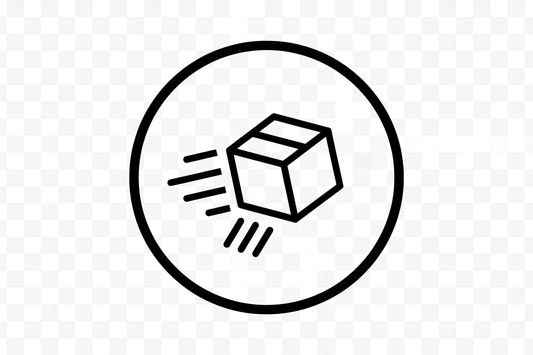 expedited shipping icon black & white